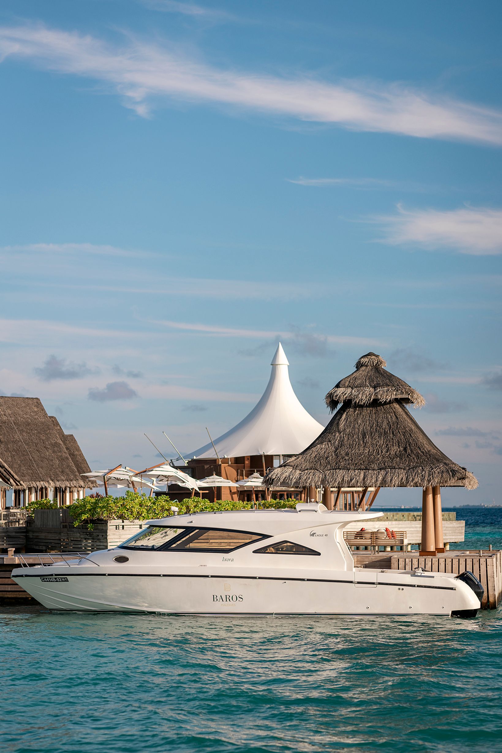 Baros speedboat at the dock