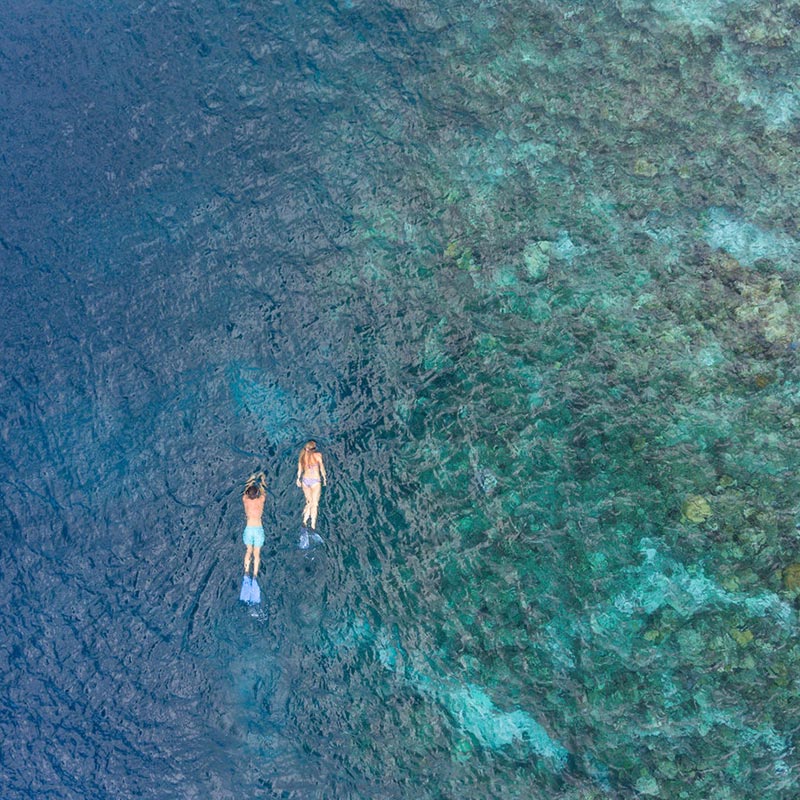 Couple Snorkelling in Maldives 