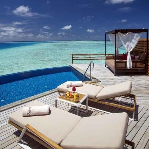 Dining Deck with Sea Views at Baros Maldives