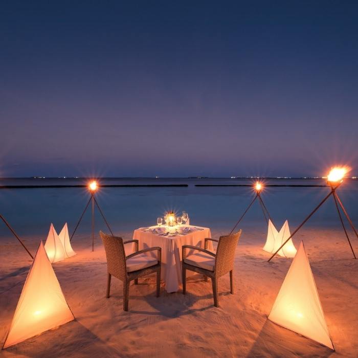 Beach Romantic Dinner in Maldives 