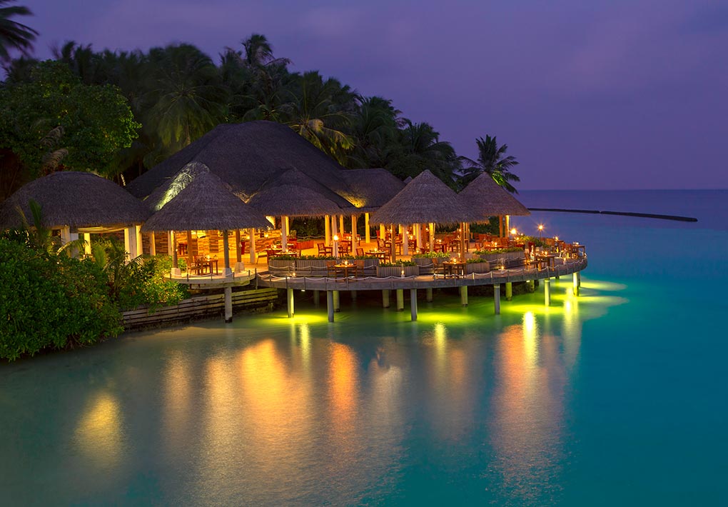 Sea Side View at Cayenne Grill Restaurant in Maldives