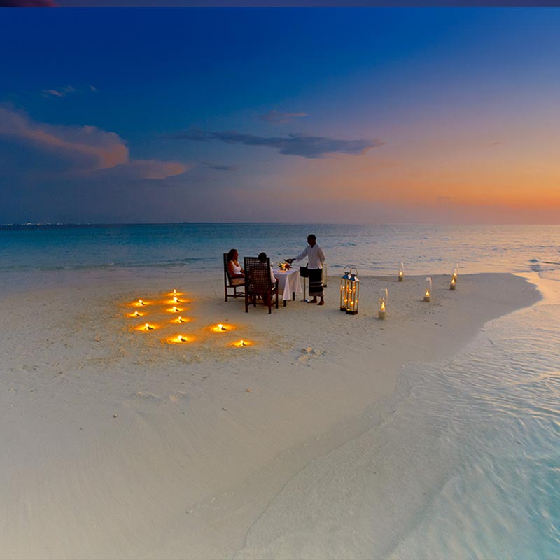 Beach Dining Arrangements in Maldives 