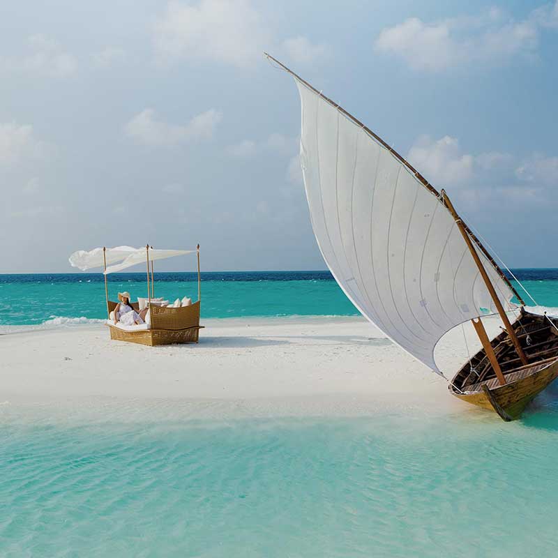 Beach Seating Area at Baros Maldives 