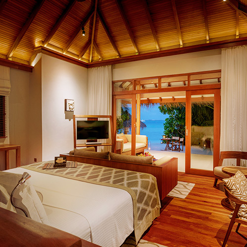Cozy Beds at Deluxe Villa in Maldives