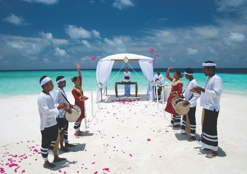 Romantic Beach Celebrations with Sea Views  at Baros Maldives 
