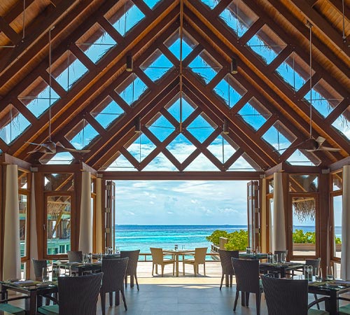 Dining Areas with Sea Views at Baros Maldives 