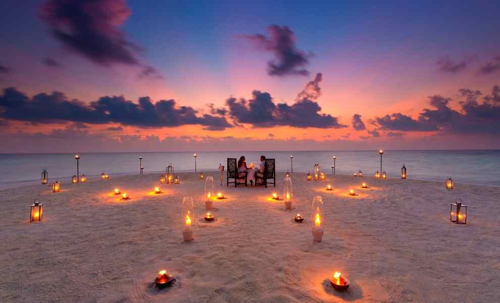 Romantic Beach Dining at Baros Maldives
