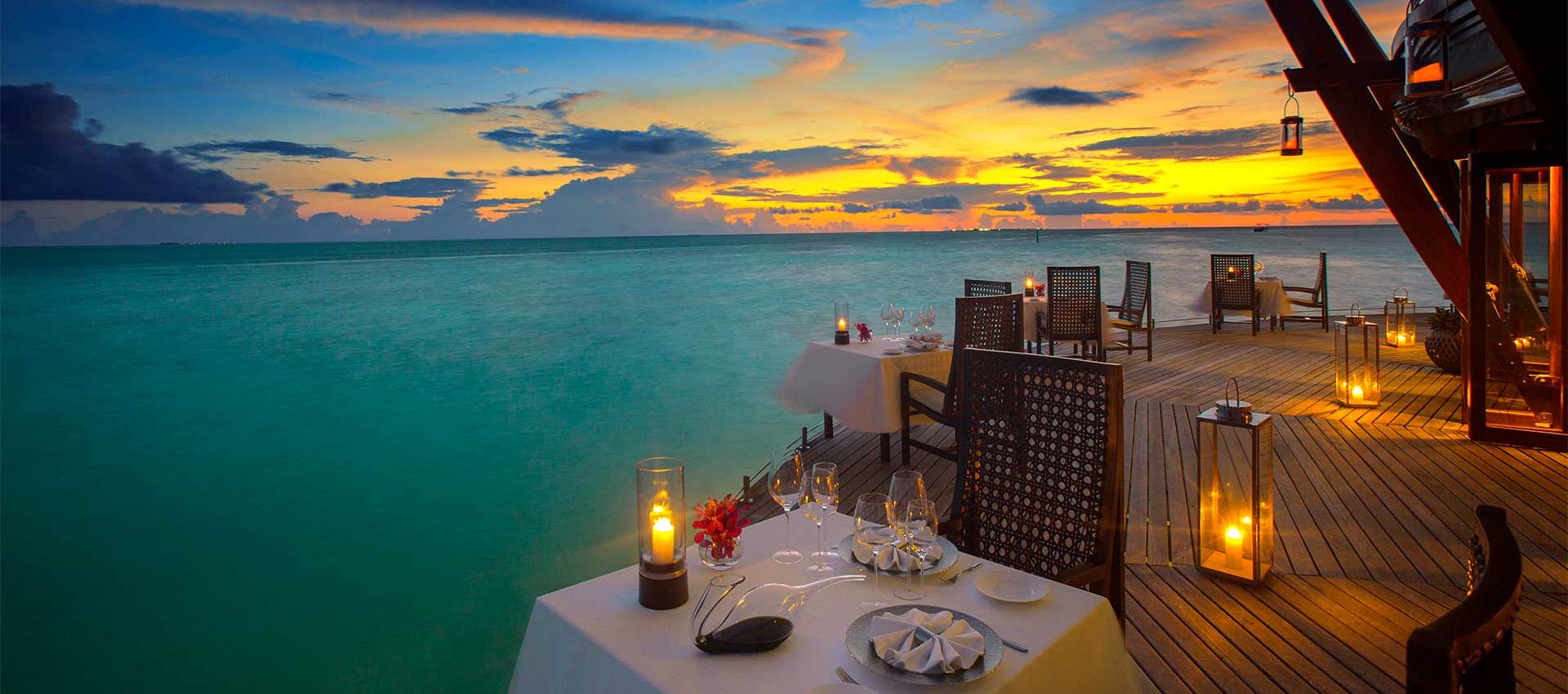 Dining Areas with Sea Views at Baros Maldives 