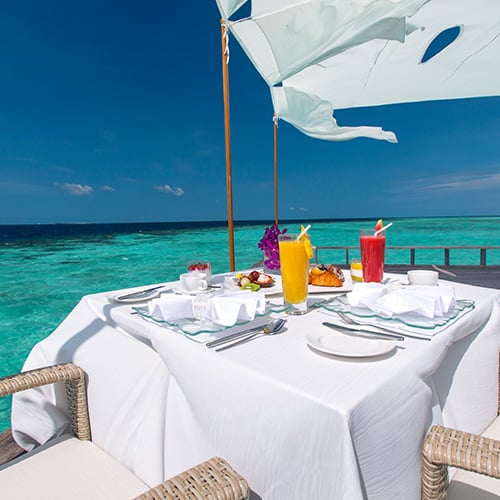 Outdoor Dining Areas at Baros Maldives