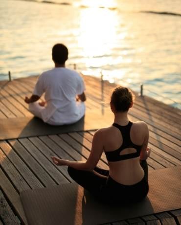 Wooden Meditation Deck at Baros Maldives 